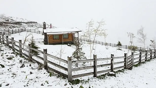 Trabzon yaylaları mayısta beyaza büründü