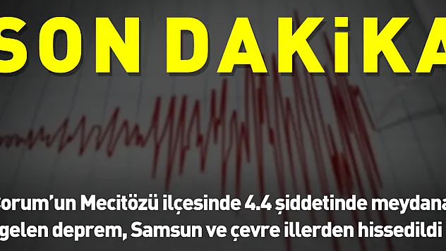 Çorum'da Deprem
