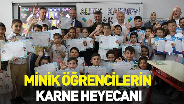 Minik Öğrencilerin Karne Heyecanı