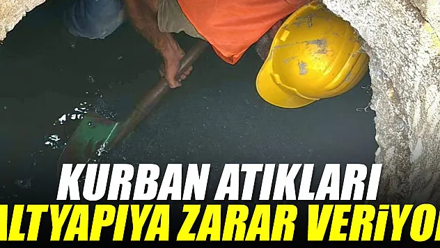 Kurban atıkları altyapıya zarar veriyor