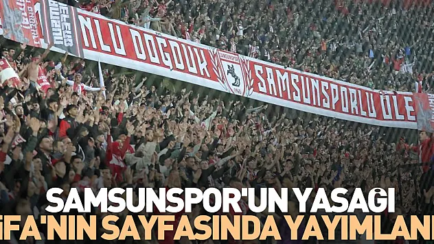 Samsunspor'a 2 dönem transfer yasağı FIFA'nın sayfasında yayımlandı