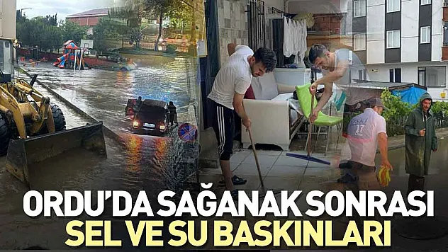 Sağanak sonrası su baskını