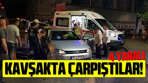 Kavşakta çarpıştılar: 4 yaralı
