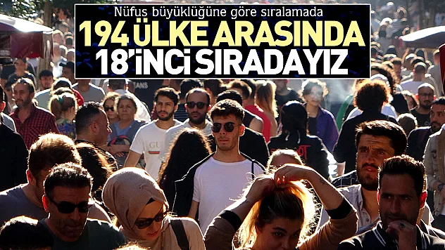 194 ülke arasında 18'inci sıradayız