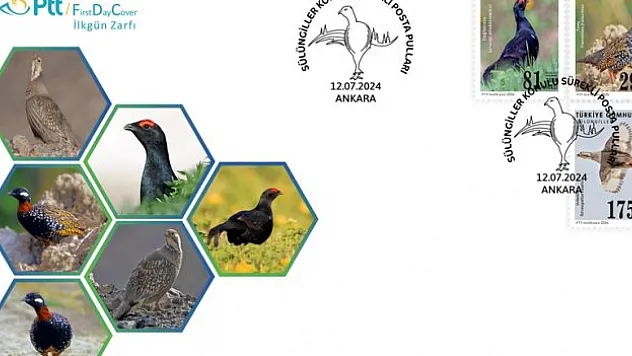 PTT'den 'Sülüngiller' konulu posta pulu ve ilk gün zarfı