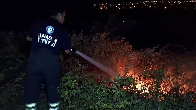 Otluk alanda yangın çıktı