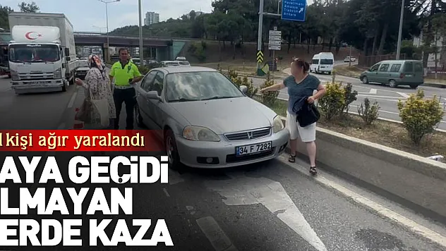 Yaya geçidi olmayan yerde kaza