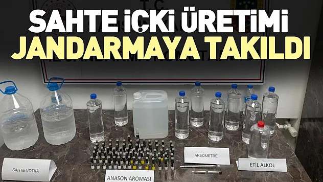 SAHTE İÇKİ ÜRETİMİ JANDARMAYA TAKILDI