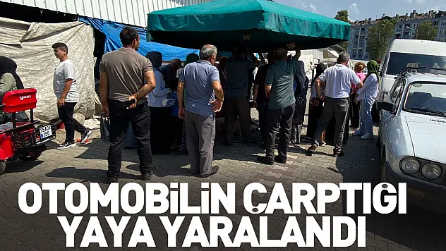 Otomobilin çarptığı yaya yaralandı