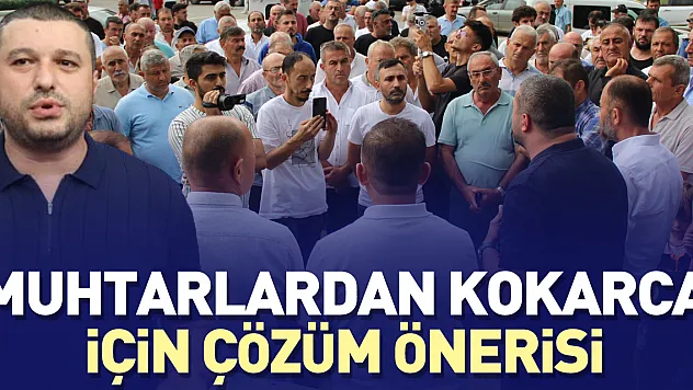 MUHTARLARDAN KOKARCA İÇİN ÇÖZÜM ÖNERİSİ