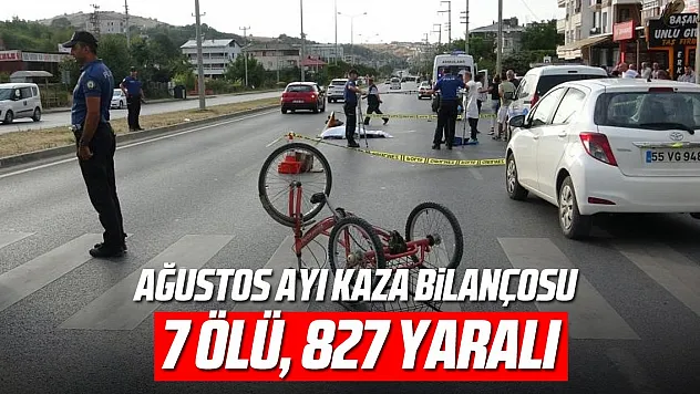 Samsun'un Ağustos ayı kaza bilançosu: 7 ölü, 827 yaralı