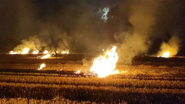 Arazi yangını korkuttu