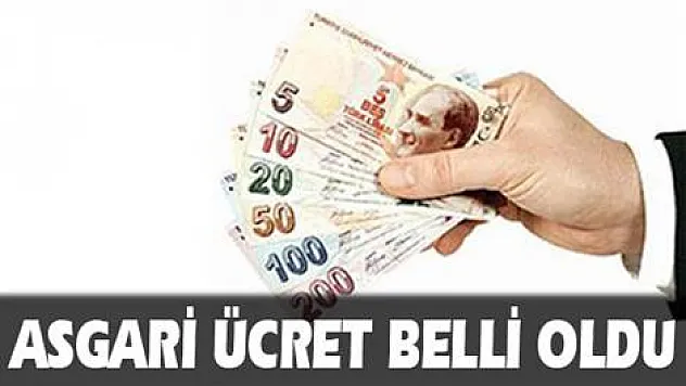 Asgari ücret belli oldu
