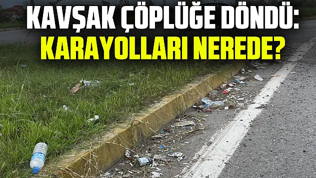 Kavşak Çöplüğe Döndü: Karayolları nerede?
