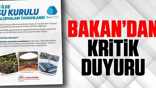Bakan'dan Kritik Duyuru