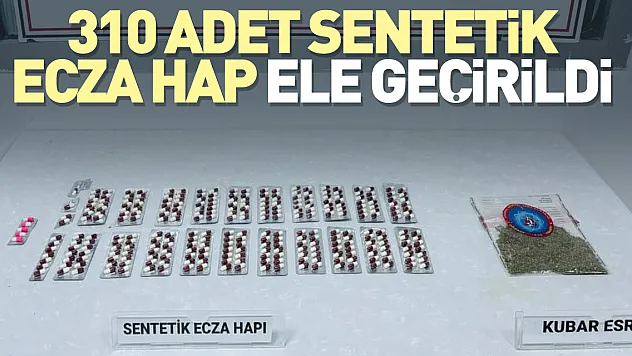 310 adet sentetik ecza hap