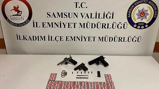 Samsun'da silah ve uyuşturucu ele geçirildi