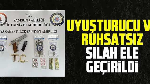 uyuşturucu ve ruhsatsız silah ele geçirildi