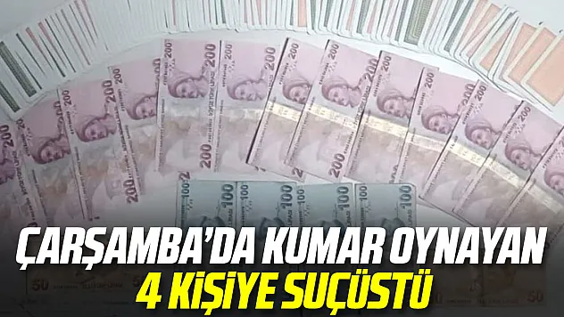 Kumar oynayan 4 kişiye suçüstü