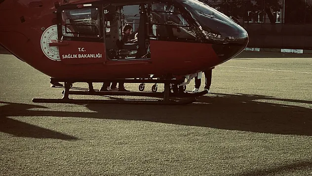Kalp krizine ambulans helikopter yetişti