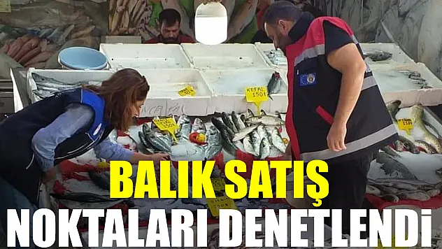 BALIK SATIŞ NOKTALARI DENETLENDİ