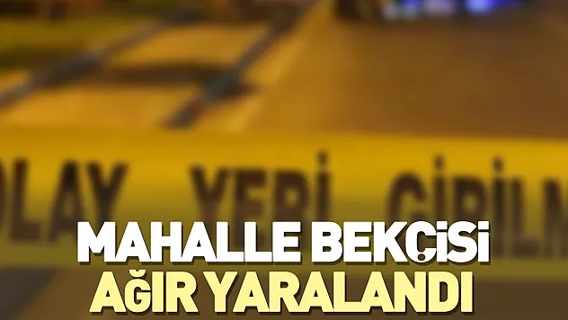 Mahalle bekçisi ağır yaralandı