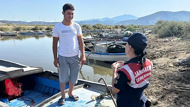 Bafa Gölü'nde balıkçılara denetim