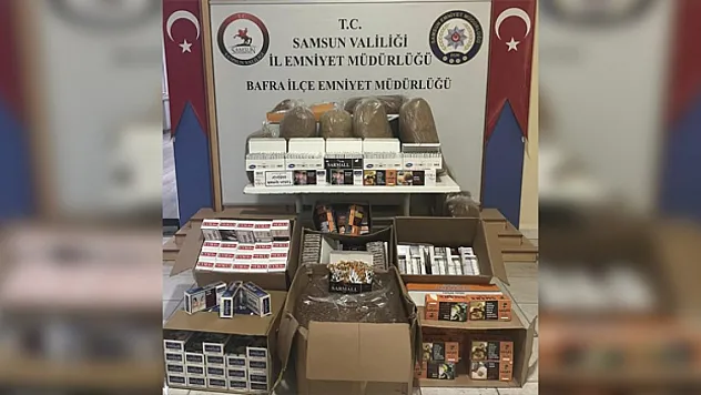 Kaçak tütün ve makaron ele geçirildi