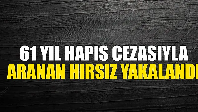 61 Yıl Hapis Cezasıyla Aranan Hırsız Yakalandı