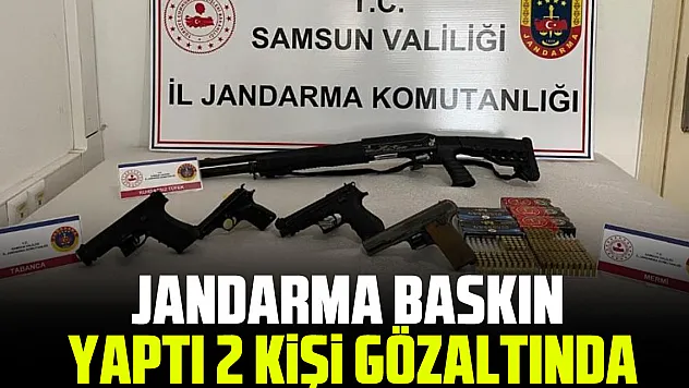 Jandarma baskın yaptı 2 kişi gözaltında
