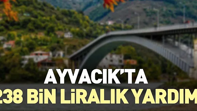 Ayvacık'ta 238 bin liralık yardım