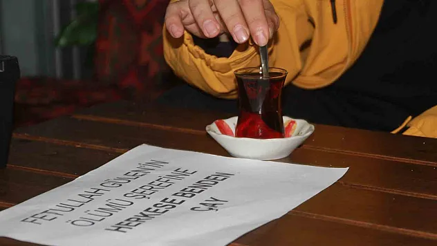 esnaf çayları ücretsiz dağıttı