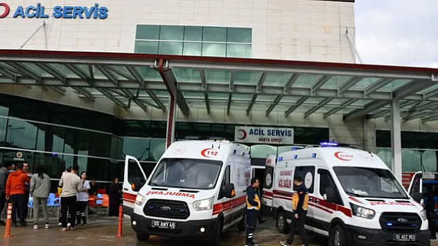 Samsun'da okul servisi devrildi