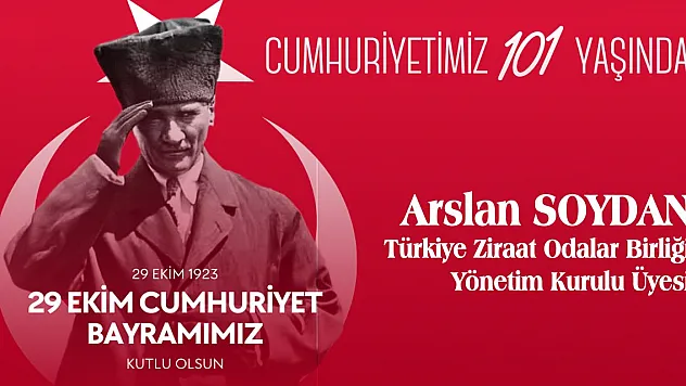 Türkiye Ziraat Odaları Birliği Yönetim Kurulu Üyesi Arslan Soydan