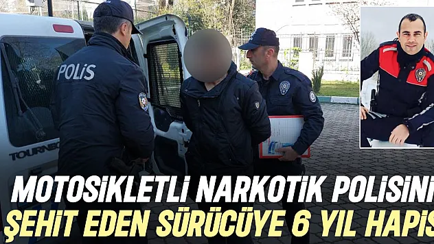 Motosikletli narkotik polisini şehit eden sürücüye 6 yıl hapis