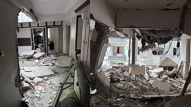 Çorum'da patlamanın yaşandığı ev kameralara gösterildi