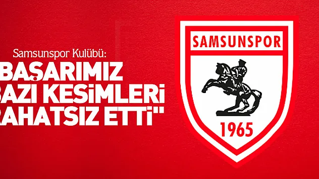 'Başarımız bazı kesimleri rahatsız etti'