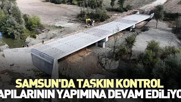 Taşkın kontrol yapılarının yapımına devam ediliyor