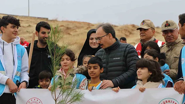 Siirt'te 2 bin 500 fidan toprakla buluştu