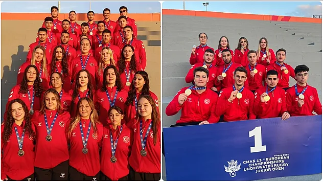 Sualtı ragbiciler, Avrupa'dan 2 madalyayla döndü