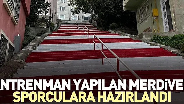Antrenman yapılan merdiven sporculara hazırlandı