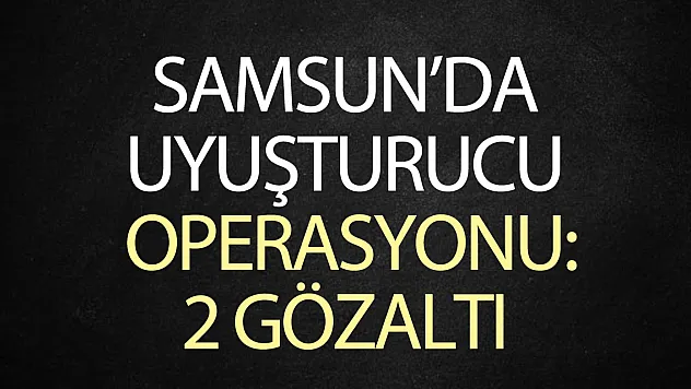 Samsun'da uyuşturucu operasyonu: 2 gözaltı