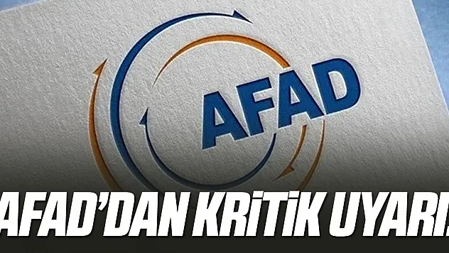 AFAD: '25 Kasım Pazartesi 25 ilimize sarı uyarı ve 13 ilimize turuncu uyarı verilmiştir'