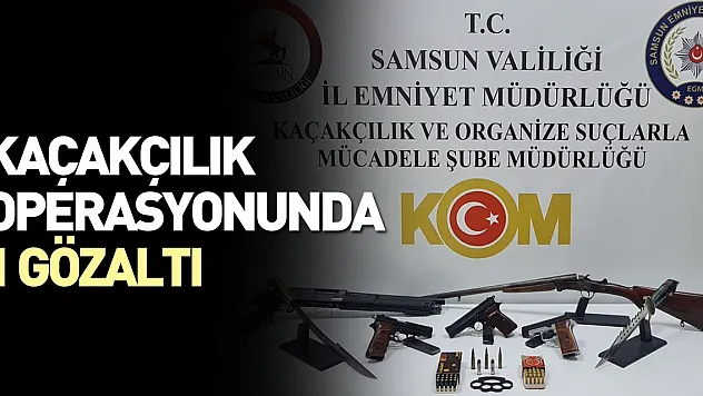 Samsun'da kaçakçılık operasyonunda 1 zanlı yakalandı