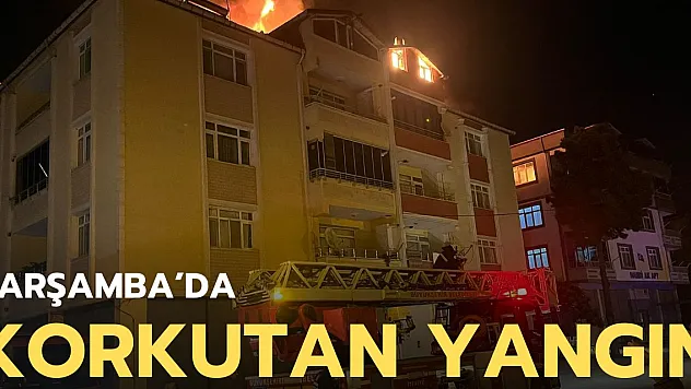Çarşamba'da korkutan yangın