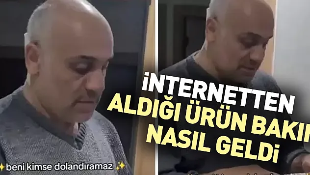 internetten aldığı ürün bakın nasıl geldi