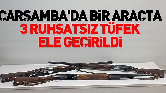 3 adet ruhsatsız tüfek ele geçirildi