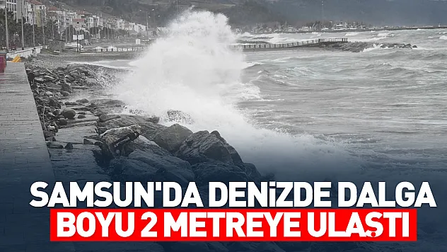 Samsun'da denizde dalga boyu 2 metreye ulaştı