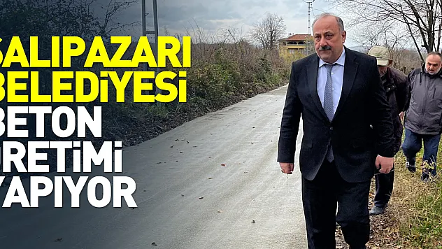 Salıpazarı'nda beton üretiliyor