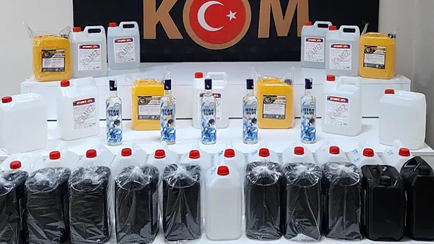 190 litre etil alkol ele geçirildi